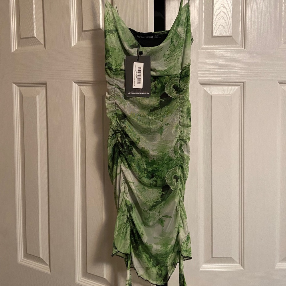 Lime green oriental dress